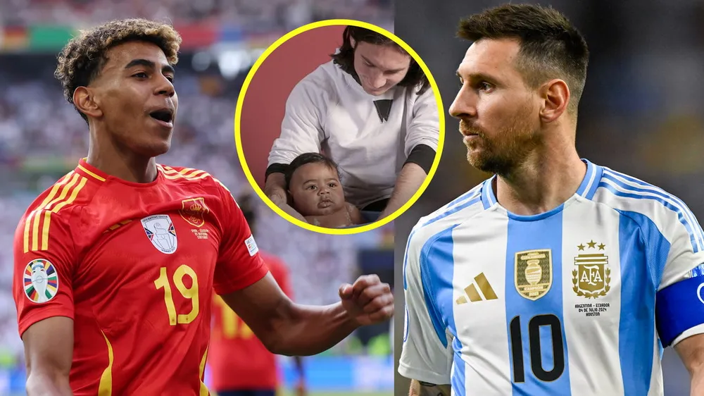 Messi từng tắm cho bé Yamal và bây giờ cả hai là đồng nghiệp. Ảnh: GETTY. huan-luyen-ngoi-sao-messi-la-mot-trai-nghiem-phi-thuong (1).jpg