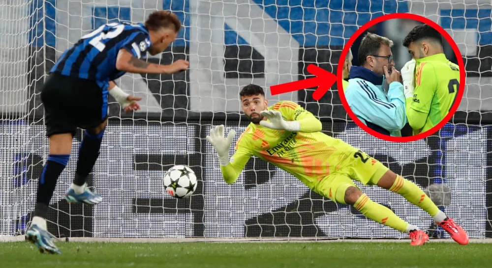 Trợ lý thủ môn Arsenal đã mách nước cho Raya chặn đứng hai cú sút của cầu thủ Atalanta. Ảnh: GETTY. Thủ môn Arsenal