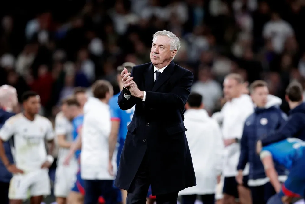 HLV Ancelotti không quá lo lắng vì khuyết ngôi sao Mbappe do chấn thương. Ảnh: GETTY. real-manh-hon-atletico-nhung-kho-thang-tran-derby-madrid (5).jpg