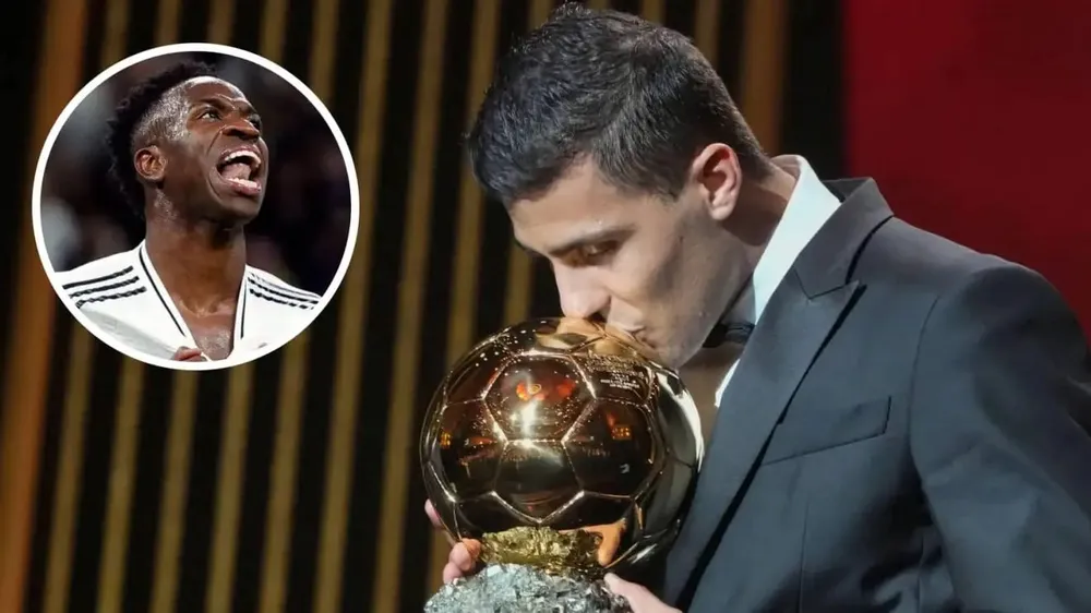 Rodri vượt qua đối thủ nặng ký Vinicius để giành Quả bóng vàng 2024. Ảnh: GETTY. Quả bóng vàng