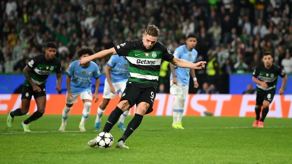 Sporting vừa đại thắng Man City là ứng viên ở hạng ba giành suất đi tiếp ở UEFA Champions League. Ảnh: GETTY. UEFA Champions League