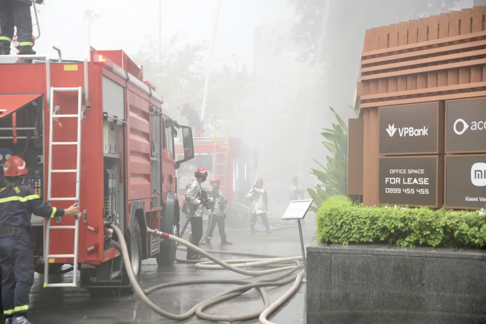 diễn tập chữa cháy, toà nhà the nexus,TPHCM