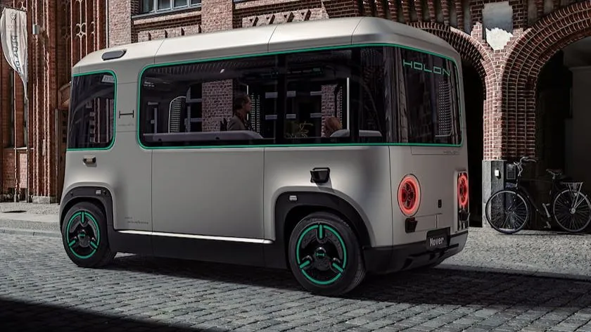 Xe buýt điện tự lái đã được lộ diện. Ảnh: Carbuzz. Xe buýt điện tự lái đã được lộ diện. Ảnh: Carbuzz.