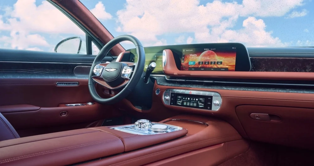 Genesis G90 2023 có nội thất được thiết kế đẹp mắt. Ảnh: Hotcars.