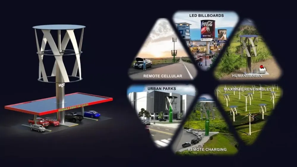 Trạm sạc EV năng lượng mặt trời và gió sẽ ra mắt thế giới tại Triển lãm ô tô quốc tế Bắc Mỹ ở Detroit trong tuần này. Ảnh: Carscoops.