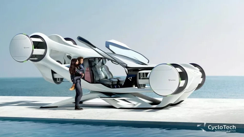Chiếc ô tô bay kỳ lạ với tốc độ 150 km/h. Ảnh: CycloTech. Kham-pha-o-to-bay-moi-ky-la-voi-toc-do-150 km-h.jpg