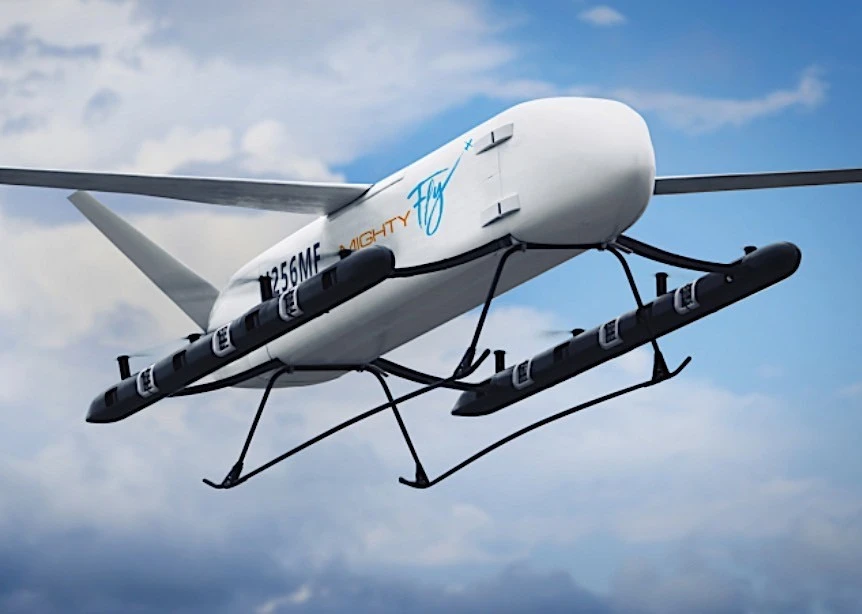 Máy bay không người lái mới có thể tải hàng hóa và tự xác định trọng tâm.jpg