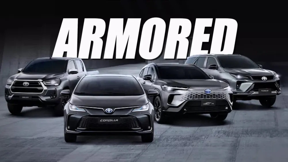 Hãng Toyota hiện đang bán các mẫu xe Corolla và Hilux chống đạn tại Brazil. Ảnh: Toyota. Toyota hiện đang bán các mẫu xe Corolla và Hilux chống đạn.jpg