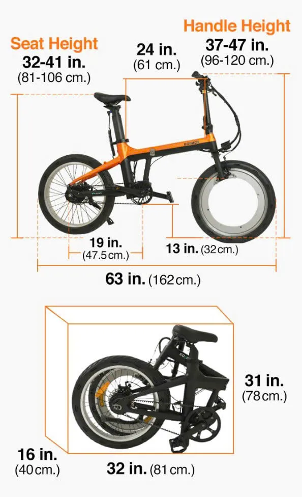 Cả hai mẫu xe đều có khả năng gập gọn, thuận tiện cho việc di chuyển bằng phương tiện công cộng. Ảnh: Kosmos. Kosmos ra mắt xe đạp điện gấp không trục đầu tiên thế giới, giá từ 88 triệu đồng.jpg