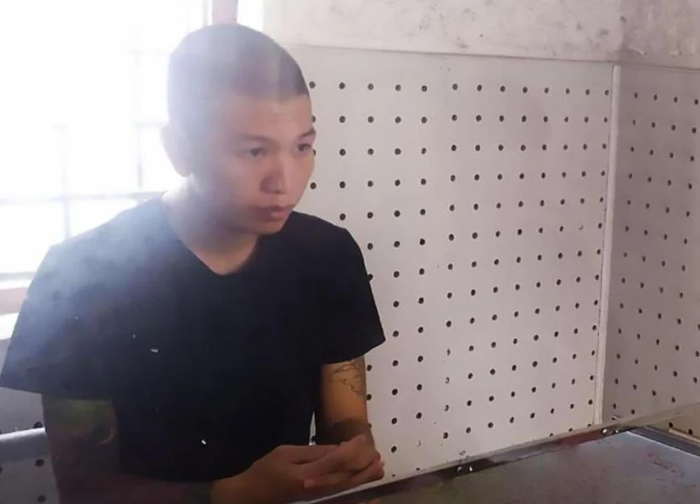 Bị can Nhữ Thành Tân tại công an. Ảnh: CTV