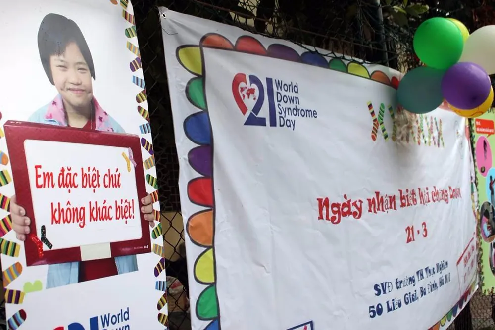 Thông điệp của ngày nhận biết hội chứng down 21-3 chính là: "Em đặc biệt chứ không khác biệt"