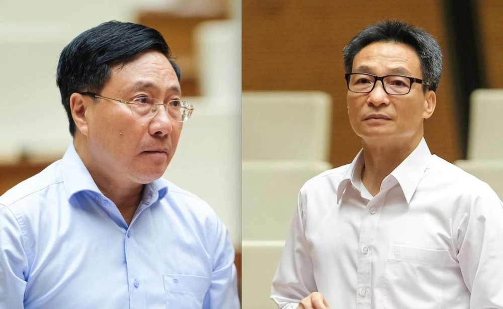 Hai Phó Thủ tướng Phạm Bình Minh và Vũ Đức Đam được trình miễn nhiệm chức vụ Phó Thủ tướng Chính phủ.