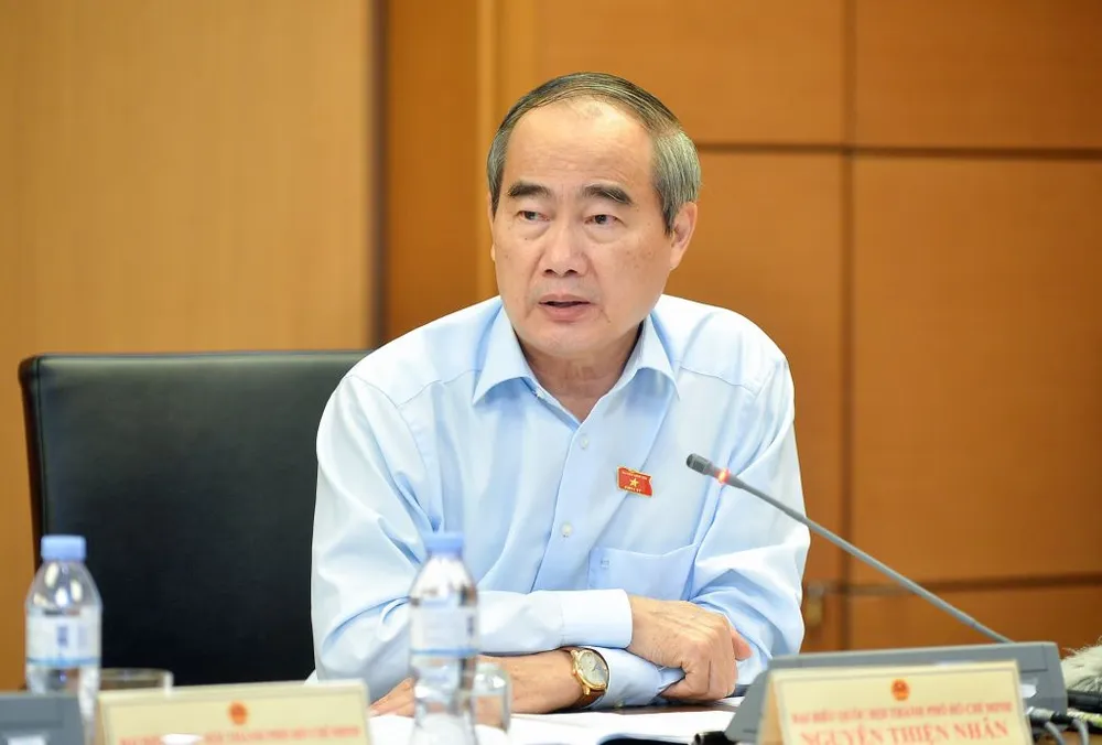 ĐB Nguyễn Thiện Nhân nói cần xác định mục tiêu của cải cách tiền lương. Ảnh: QH