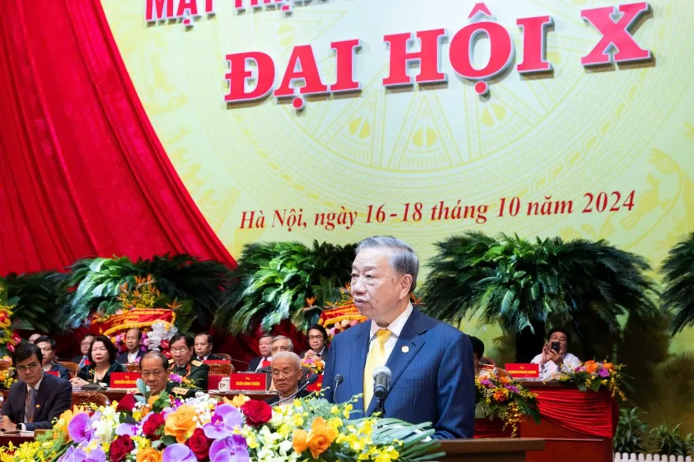 Tổng Bí thư, Chủ tịch nước Tô Lâm phát biểu chỉ đạo tại Đại hội. Ảnh: Q.VINH Tổng bí thư