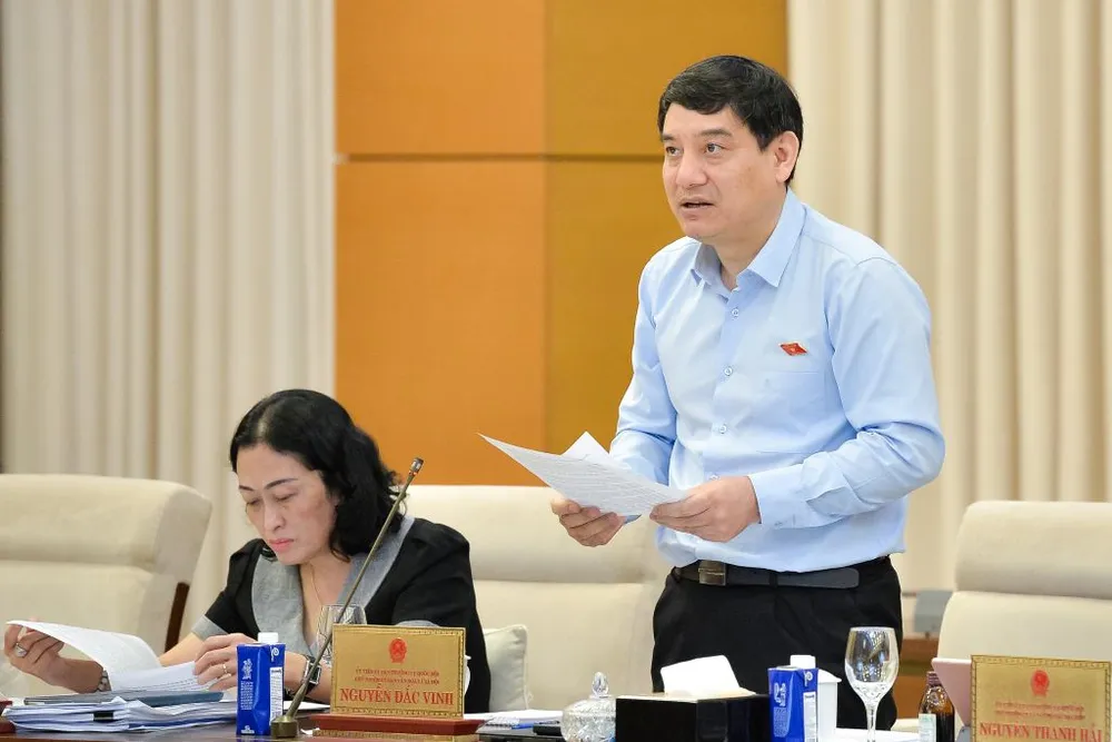 Chủ nhiệm Ủy ban Văn hóa và Xã hội Nguyễn Đắc Vinh đề nghị cần đánh giá số lượng, khả năng bố trí biên chế giáo viên mầm non. Ảnh: QH tvqh-nguyen-dac-vinh.jpg