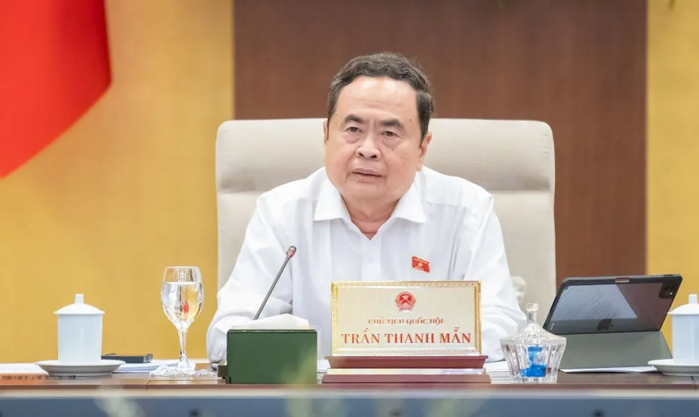Chủ tịch Quốc hội Trần Thanh Mẫn đánh giá kỳ họp thứ 9 là kỳ họp lịch sử, quyết định những vấn đề lịch sử. Ảnh: QH tvqh-tran-thanh-man.jpg