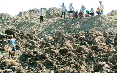 Hàng ngàn người đổ xô đến xem mặt ruộng 'đột nhiên nhô cao lên 1,8 m ảnh 2 Người dân ùn ùn đổ xô xem mặt ruộng đột nhiên nổi cao 2