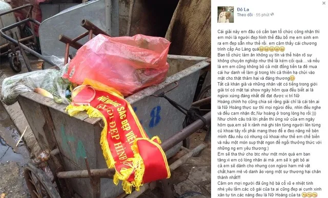 Người đẹp 'Nữ hoàng sắc đẹp Việt Nam' ném danh hiệu vào xe rác ảnh 2 Người đẹp 'Nữ hoàng sắc đẹp Việt Nam' ném danh hiệu vào xe rác ảnh 2