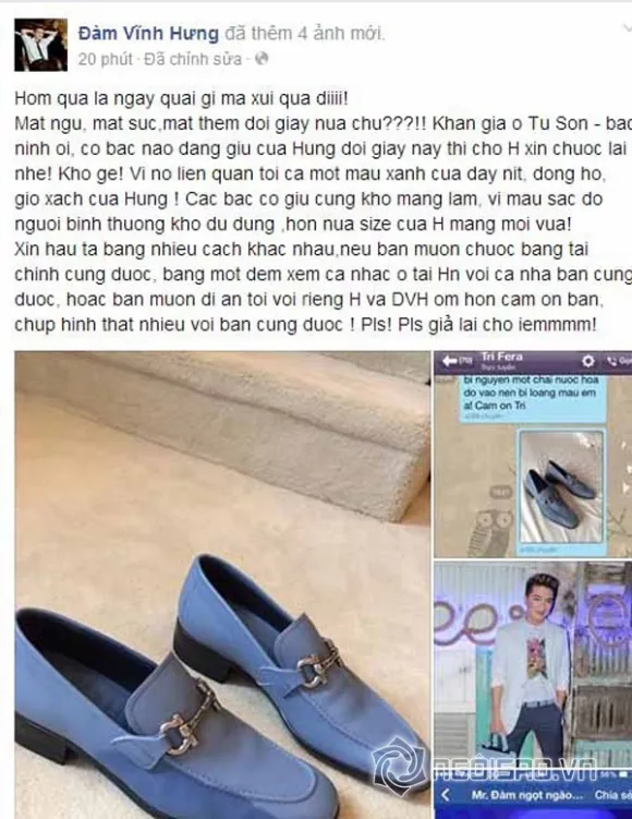 Đàm Vĩnh Hưng bị 'bóc mẽ' nói dối việc tìm lại giày trăm triệu bị mất