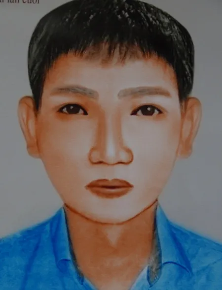Chân dung hung thủ được vẽ lại theo mô tả của các nhân chứng. - Ảnh T.Trực