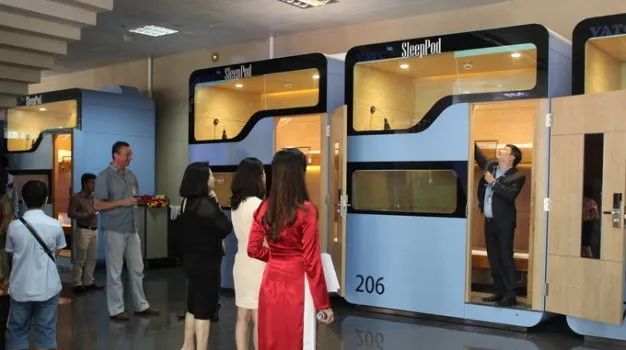 Dịch vụ hộp ngủ từng được đưa vào sử dụng tại sân bay Nội Bài hồi tháng 7 - Ảnh: VATC