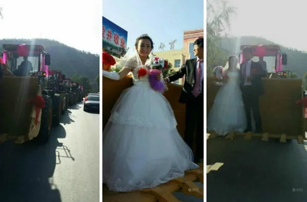 Độc: Rước dâu bằng dàn xe ủi ảnh 3 Độc: Rước dâu bằng dàn xe ủi ảnh 3