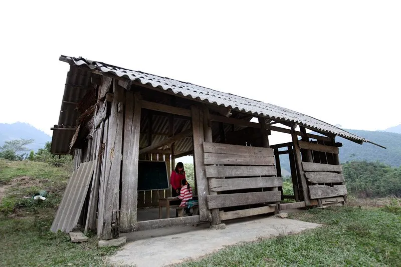 Trường học, học sinh, xiêu vẹo, gió rét