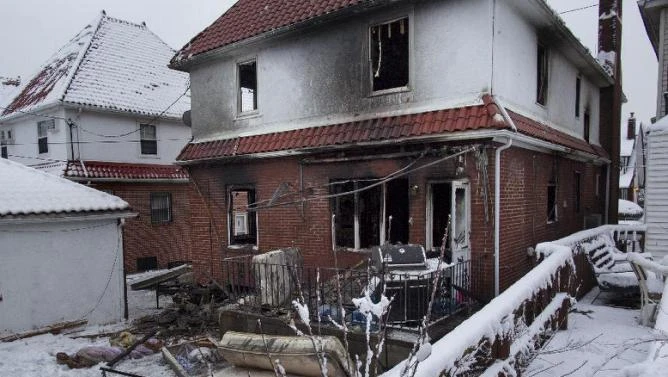 Ngôi nhà sau vụ hỏa hoạn (Ảnh: