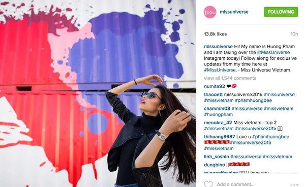 Gây sốt truyền thông, Phạm Hương được quản lý tài khoản instagram Hoa hậu Hoàn vũ - Ảnh 1.