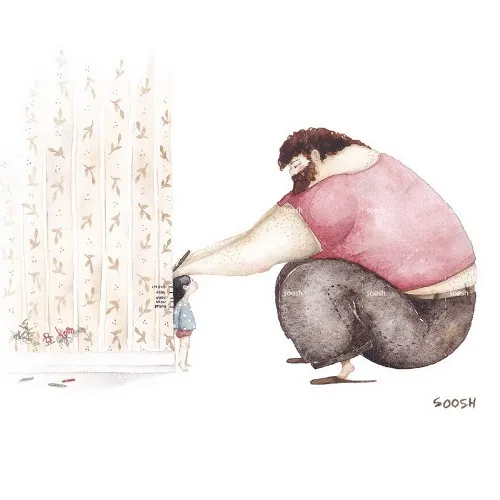 Để cha đo xem con gái cao bao nhiêu