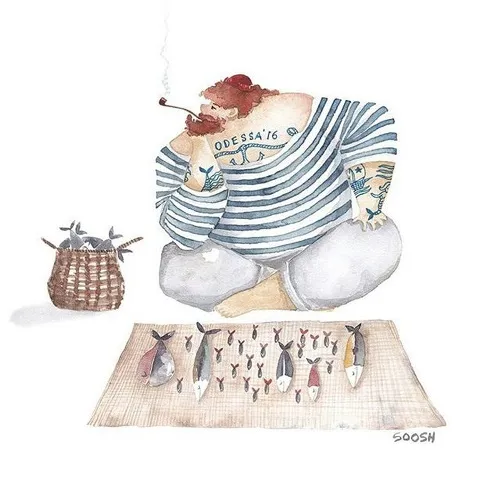 Cha sẽ đi bán cá, để mua quà về cho con