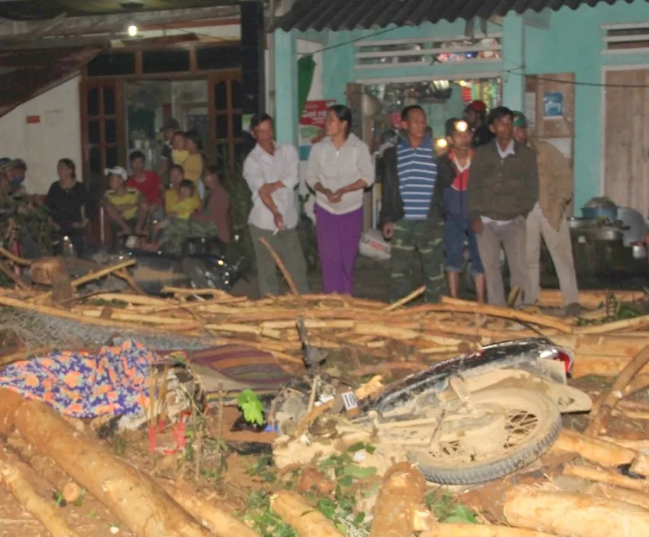 Hiện trường nơi xảy ra vụ việc. Ảnh Huy Trường