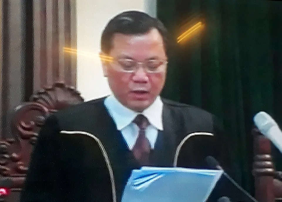 Tòa đang tuyên án ông Đinh La Thăng và các đồng phạm