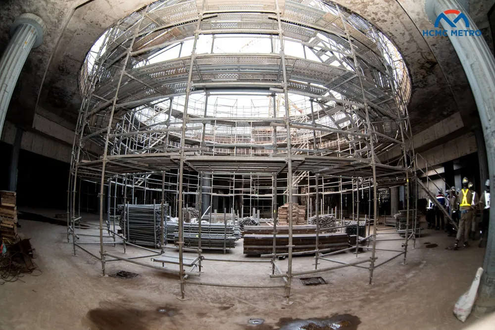 Cận cảnh ga Trung tâm Bến Thành tuyến metro số 1 ảnh 1 Cận cảnh ga Trung tâm Bến Thành tuyến metro số 1 ảnh 1