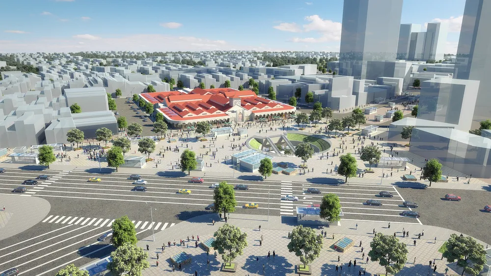 Ngắm nhìn ga Bến Thành, tuyến metro số 1 từ trên cao ảnh 1 Ngắm nhìn ga Bến Thành, tuyến metro số 1 từ trên cao ảnh 1