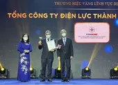 EVNHCMC nhận giải thưởng Thương hiệu Vàng TP.HCM năm 2021