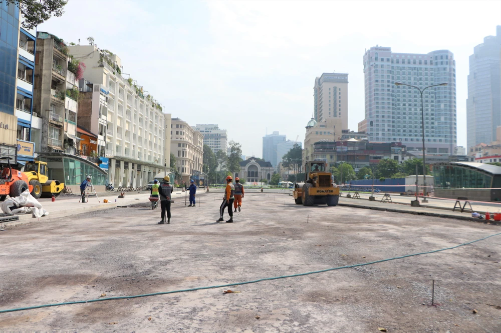 Đoạn từ Ngã tư Lê Lợi – Pasteur dự kiến tái lập và hoàn trả mặt bằng trước 27-4. Ảnh: HT.