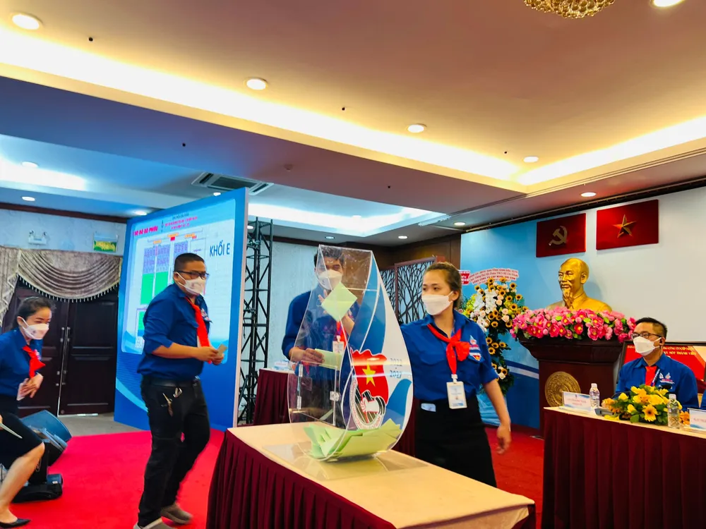 Đại hội Đại biểu Đoàn TNCS Hồ Chí Minh Tổng Công ty Cấp nước Sài Gòn lần thứ IV, nhiệm kỳ 2022-2027. Ảnh: ĐT.