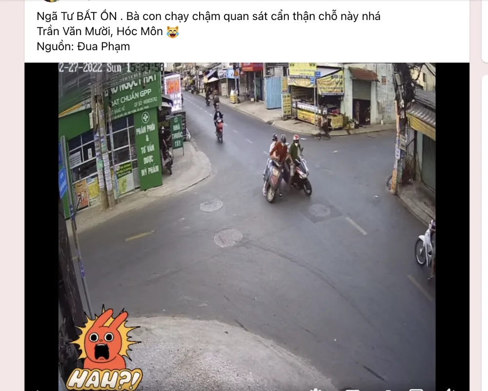 Những vụ tại nạn tại ngã tư Trần Văn Mười thường xuyên xảy ra trước đó. Ảnh: Đua Phạm.