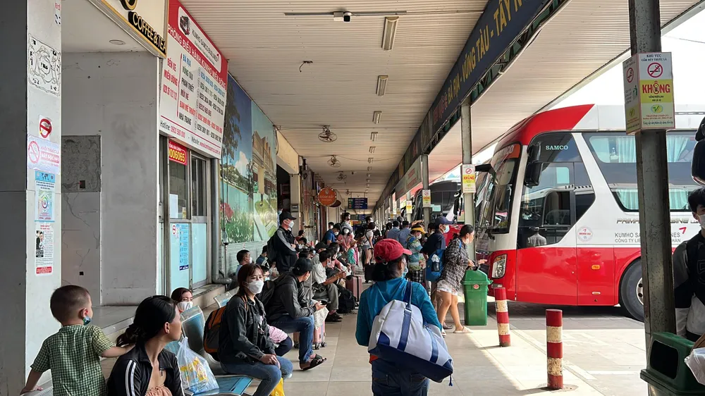 Khu vực chờ thông thoáng, không đông đúc như mọi năm. Ảnh: ĐT. Khu vực chờ thông thoáng, không đông đúc như mọi năm. Ảnh: ĐT.