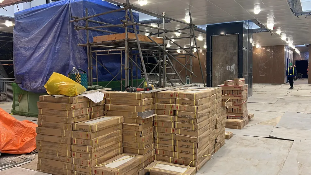 Ga Tân Cảng sẽ được ốp gạch trong vài ngày tới. Ảnh: ĐT