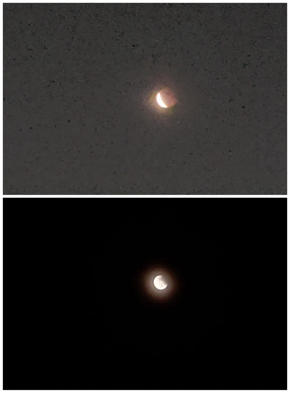 Anh Việt Anh chia sẻ &quot;chiến tích&quot; săn nguyệt thực lên mạng xã hội. Ảnh: Việt Anh