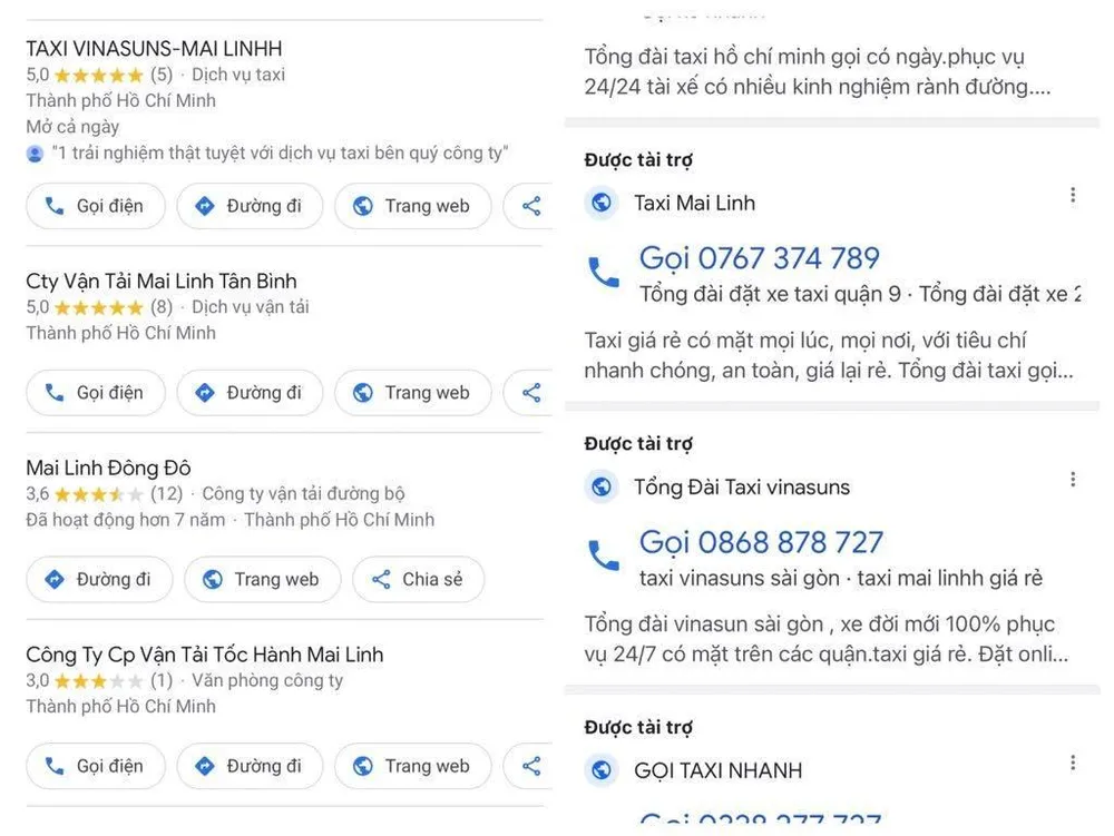 Tình trạng giả mạo với tên giống hoặc gần giống khiến khách hàng hiểu lầm. Ảnh: ĐT.