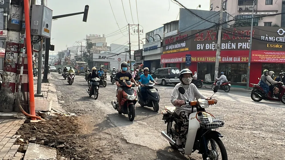 Đường Võ Văn Ngân, TP Thủ Đức đang được triển khai thi công. Ảnh: ĐT.