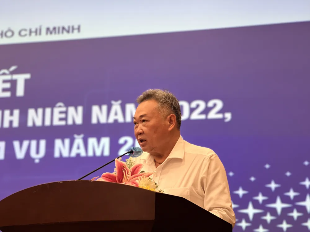 Ông Phạm Quốc Bảo, Chủ tịch Hội đồng thành viên, Tổng Công ty Điện lực TP.HCM đánh giá cao những kết quả đạt được của Đoàn thanh niên. Ảnh: ĐÀO TRANG. Ông Phạm Quốc Bảo, Chủ tịch Hội đồng thành viên, Tổng Công ty Điện lực TP.HCM đánh giá cao những kết quả đạt được của Đoàn thanh niên. Ảnh: ĐÀO TRANG.