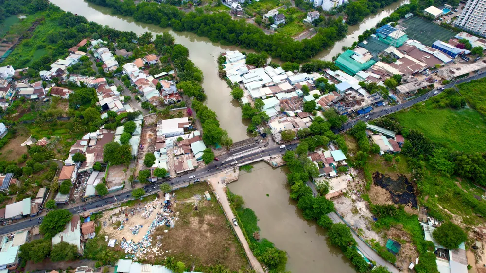 Khu vực cầu cống đập Rạch Chiếc nối với cầu Nam Lý, TP Thủ Đức. Ảnh: Nguyễn Tiến