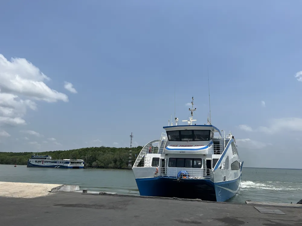 Phà biển Cần Giờ - Vũng Tàu đảm bảo các điều kiện xuất bến. Ảnh: ĐÀO TRANG.