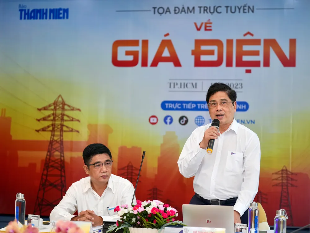 Ông Võ Quang Lâm, Phó Tổng Giám đốc EVN lý giải về việc điều chỉnh giá điện. Ảnh: ĐỘC LẬP