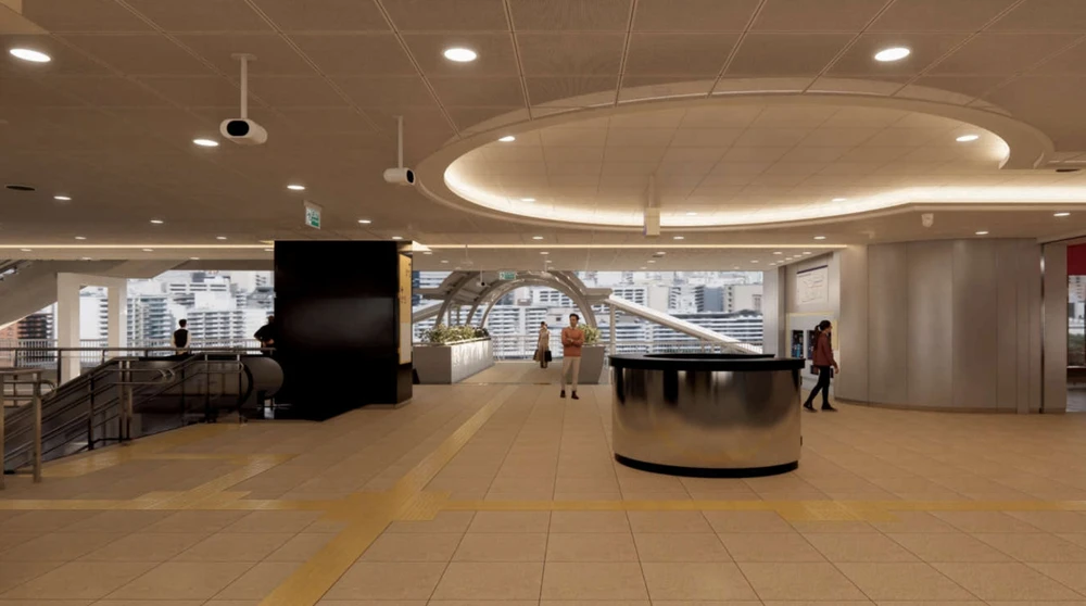 Theo thiết kế ban đầu cầu bộ hành không có thang máy, tuy nhiên UBND TP.HCM đang yêu cầu các đơn vị nghiên cứu. Ảnh: MAUR