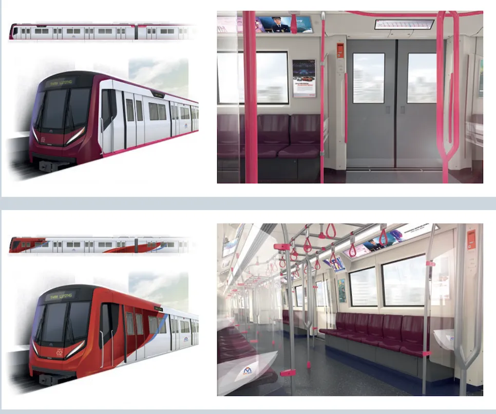 Mô phỏng tuyến tàu metro số 2.